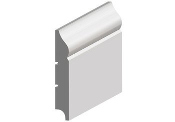 BIAŁA Listwa Przypodłogowa MDF 100x16 1 szt 2,44 M