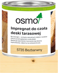 OSMO Impregnat Czoła Deski Tarasowej Drewna BEZBARWNY 5735 0,375L